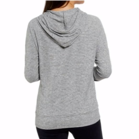 SKECHERS Striped Brushed Knit Pullover Hoodie - Medium - NWT - Picture 3 of 3